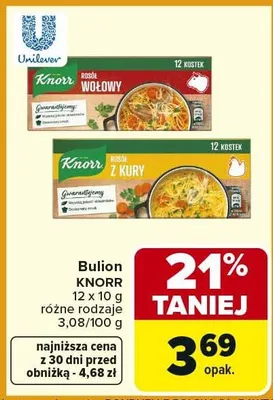 Bulion różne rodzaje promocja w Carrefour