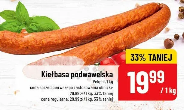 Kiełbasa podwawelska promocja w POLOmarket