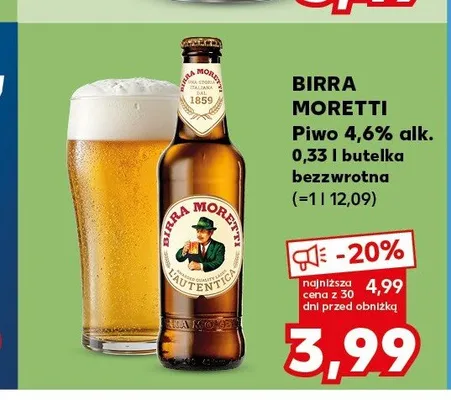 Piwo Birra Moretti promocja w Kaufland