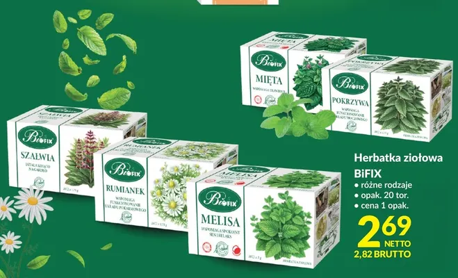 Herbatka ziołowa BiFIX melisa promocja w Makro