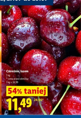 Czereśnie luzem promocja w Lidl