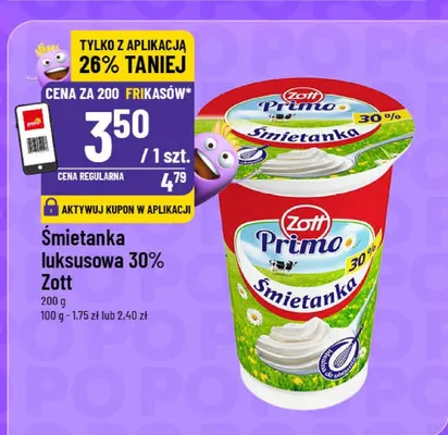 Śmietanka luksusowa 30% promocja w POLOmarket