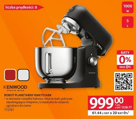 Robot planetarny Kenwood KMX751ABK promocja w Selgros