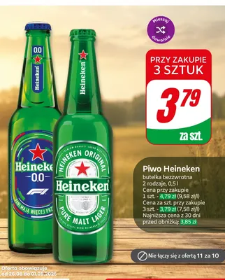 Piwo bezalkoholowe Heineken promocja w Dino