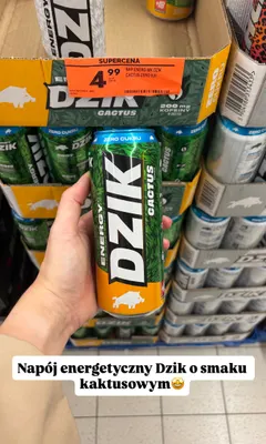 Napój energetyczny Dzik Energy Cactus Zero promocja w Biedronka