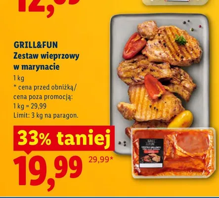 Zestaw wieprzowy w marynacie Grill & Fun promocja w Lidl