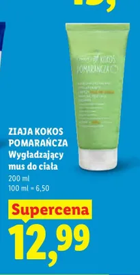 Wygładzający mus do ciała Ziaja Kokos Pomarańcza promocja w Lidl