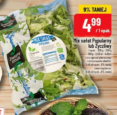 Mix sałat Popularny lub Życzliwy promocja w POLOmarket