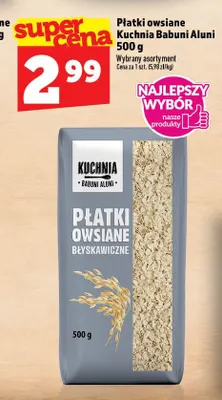 Płatki owsiane Kuchnia Babuni Aluni promocja w TOPAZ