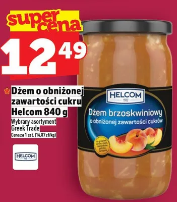 Dżem o obniżonej zawartości cukru brzoskwiniowy 840g promocja w TOPAZ