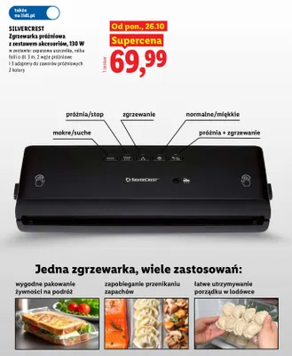 Zgrzewarka próżniowa z zestawem akcesoriów Silvercrest promocja w Lidl