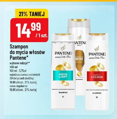 Szampon do mycia włosów Pantene Aqua Light promocja w POLOmarket
