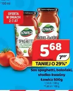 Sos słodko-kwaśny Łowicz promocja w Delfin