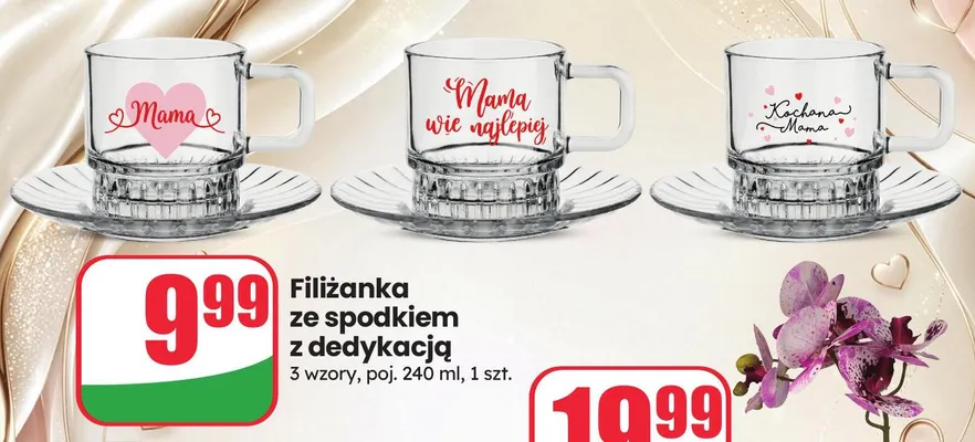 Filiżanka ze spodkiem z dedykacją promocja w Dino