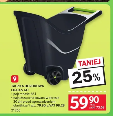 Taczka ogrodowa Load & Go 85 l promocja w Selgros