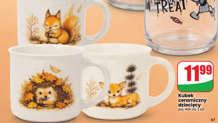 Kubek ceramiczny dziecięcy 400 ml promocja w Dino