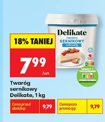 Twaróg sernikowy Delikate promocja w Biedronka