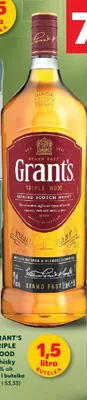Whisky Blended Scotch Triple Wood Grant's promocja w Kaufland