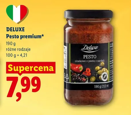 Pesto premium, różne rodzaje promocja w Lidl