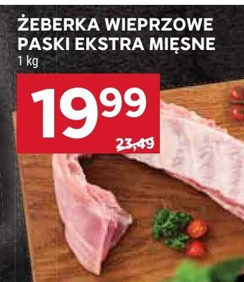 Żeberka wieprzowe paski ekstra mięsne promocja w Stokrotka