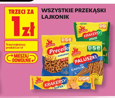 Precelki chrupki Lajkonik promocja w Biedronka