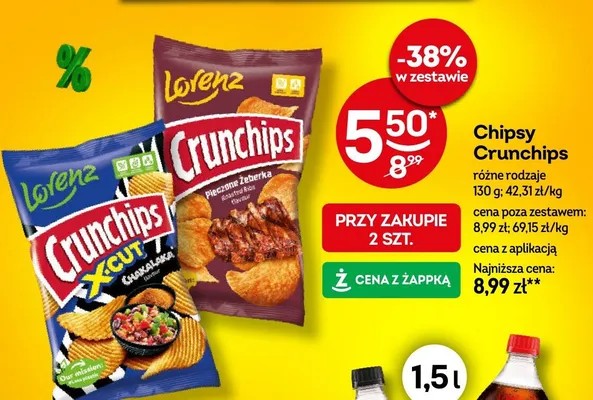 Chipsy Crunchips różne rodzaje promocja w Żabka