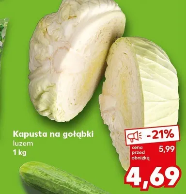 Kapusta na gołąbki luzem promocja w Kaufland