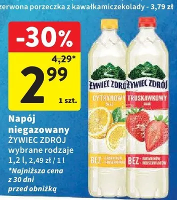 Napój niegazowany Żywiec Zdrój cytrynowy promocja w Intermarche
