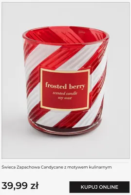 Świeca zapachowa Candycane z motywem kulinarnym home & you promocja w home&you