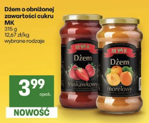 Dżem o obniżonej zawartości cukru truskawkowy MK promocja w Delikatesy Centrum