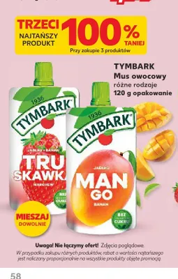 Mus owocowy Tymbark Mango Jabłko Banan promocja w Kaufland
