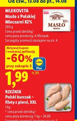 Masło ekstra z Polskiej Mleczarni promocja w Lidl