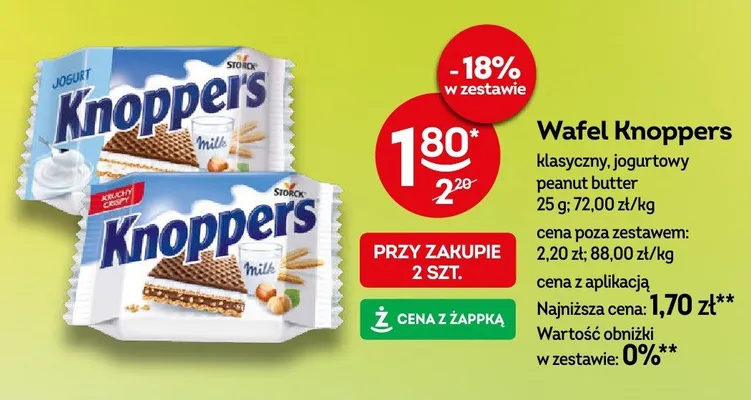 Wafel Knoppers promocja w Żabka