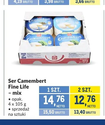 Ser Camembert Fine Life 4-pak promocja w Makro