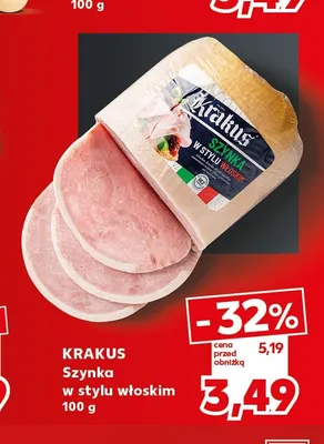 Szynka w stylu włoskim Krakus promocja w Kaufland
