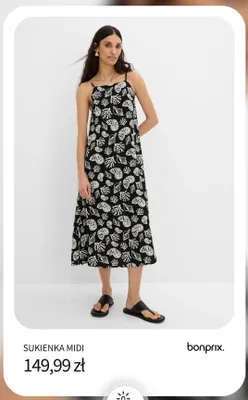 Sukienka midi Bonprix promocja w bonprix