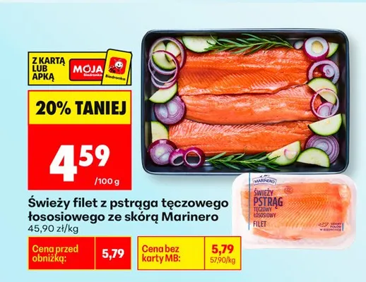 Filet z pstrąga tęczowego łososiowego ze skórą Marinero promocja w Biedronka