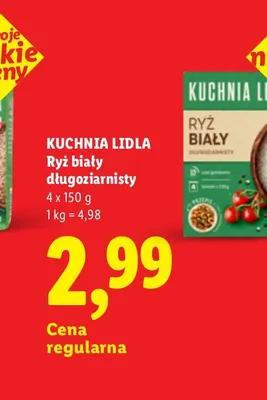 Ryż biały długoziarnisty Kuchnia Lidla 4-pak promocja w Lidl