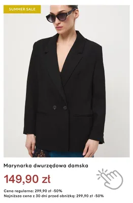 Marynarka dwurzędowa damska promocja w Medicine