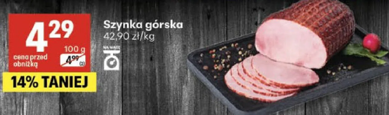 Szynka górska Taurus promocja w Delikatesy Centrum