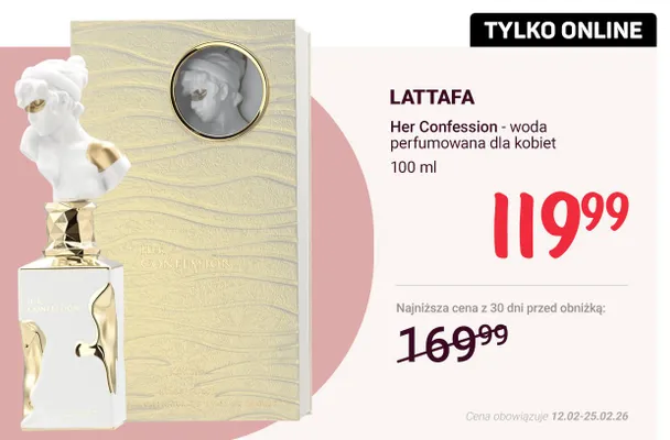 Woda perfumowana Her Confession dla kobiet promocja w Rossmann