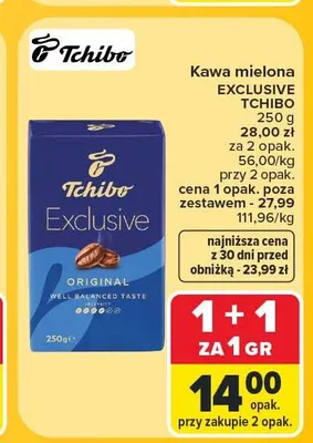 Kawa mielona Tchibo Exclusive promocja w Carrefour