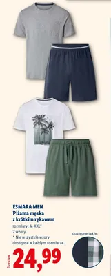 Piżama męska z krótkim rękawem promocja w Lidl