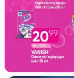 Chusteczki wyłapujące kolor Vanish promocja w Drogerie Koliber