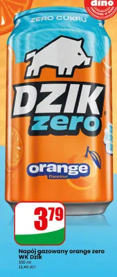 Napój gazowany orange zero WK Dzik promocja w Dino