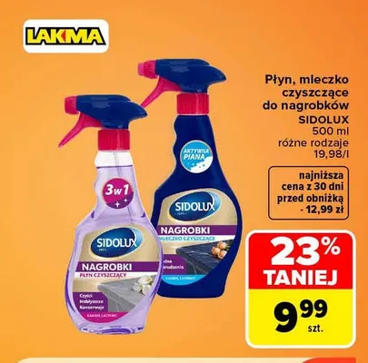 Płyn czyszczący do nagrobków Sidolux promocja w Carrefour