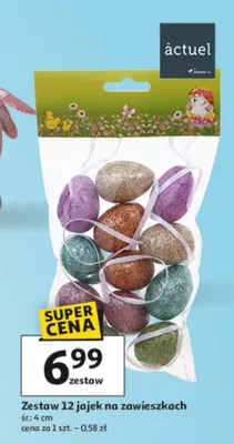 Zestaw 12 jajek na zawieszkach promocja w Auchan