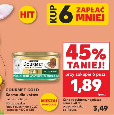 Karma dla kotów różne rodzaje 85g puszka promocja w Kaufland