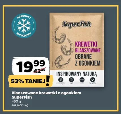 Blanszowane krewetki z ogonkiem SuperFish promocja w Netto