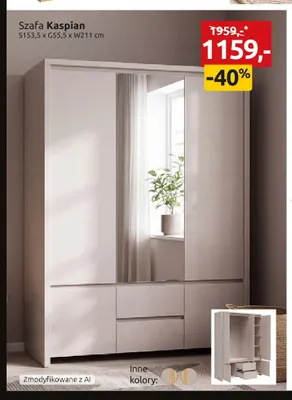 Szafa Kaspian promocja w Black Red White